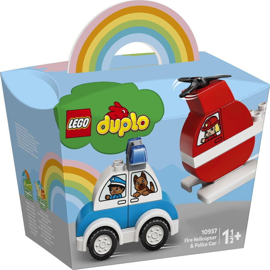 LEGO DUPLO Helikopter strażacki i radiowóz 10957