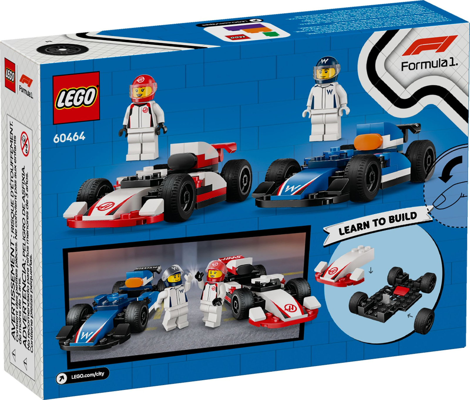 Lego City 60464 F1 Bolidy Williams Racing i Haas F1