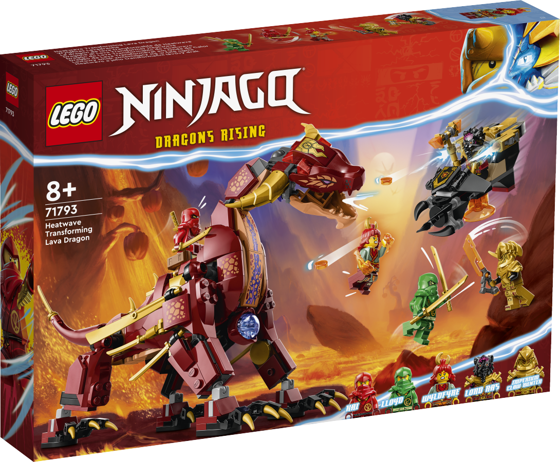 LEGO NINJAGO Lawowy smok zmieniający się w falę ognia 71793