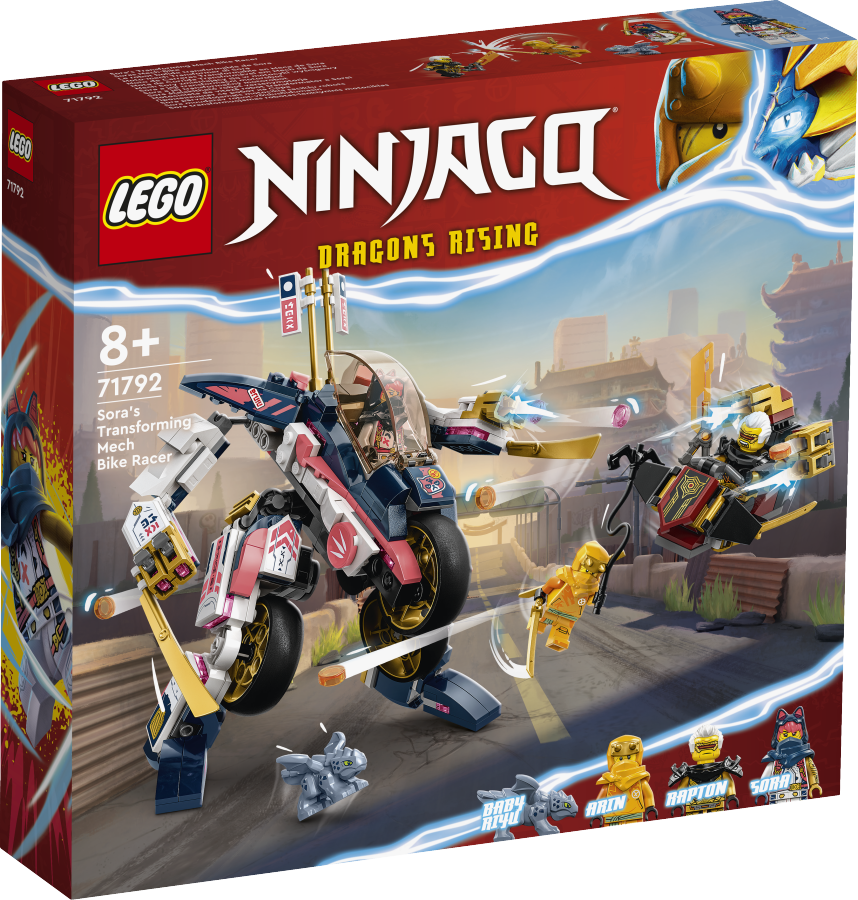 LEGO NINJAGO Mech Sory zmieniający się w motocykl wyścigowy 71792