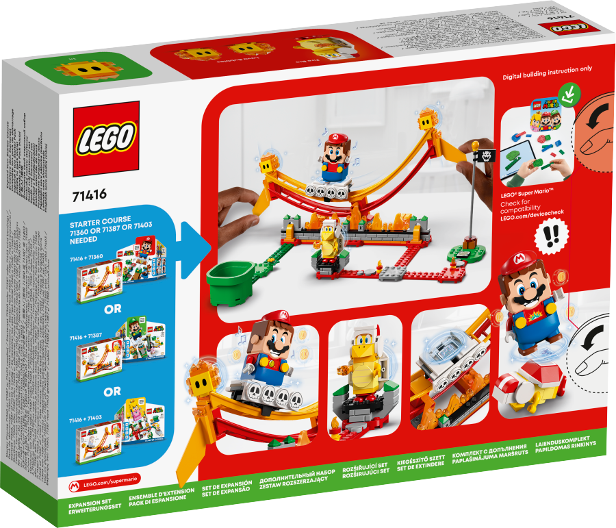 LEGO SUPER MARIO Przejażdżka po fali lawy – zestaw rozszerzający 71416