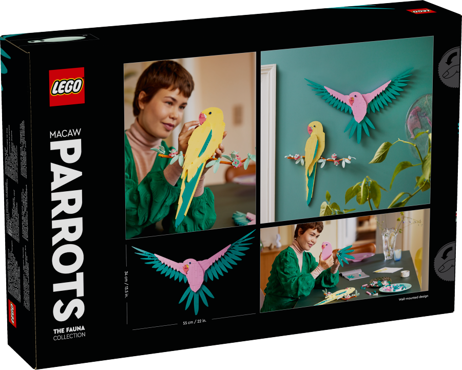 LEGO ART Kolekcja zwierząt — papugi ary 31211