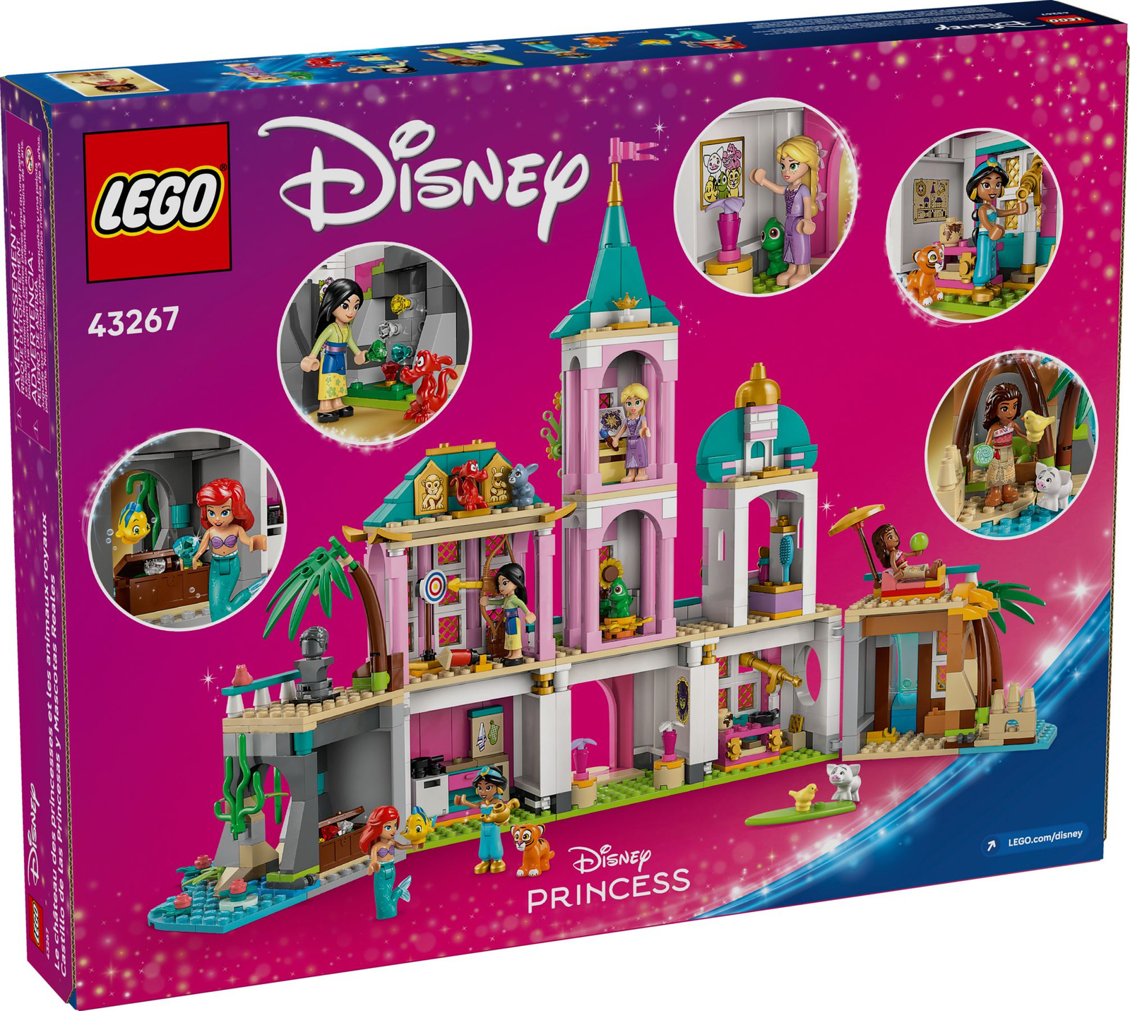 Lego Disney 43267 Zamek księżniczek i królewskie zwierzaki