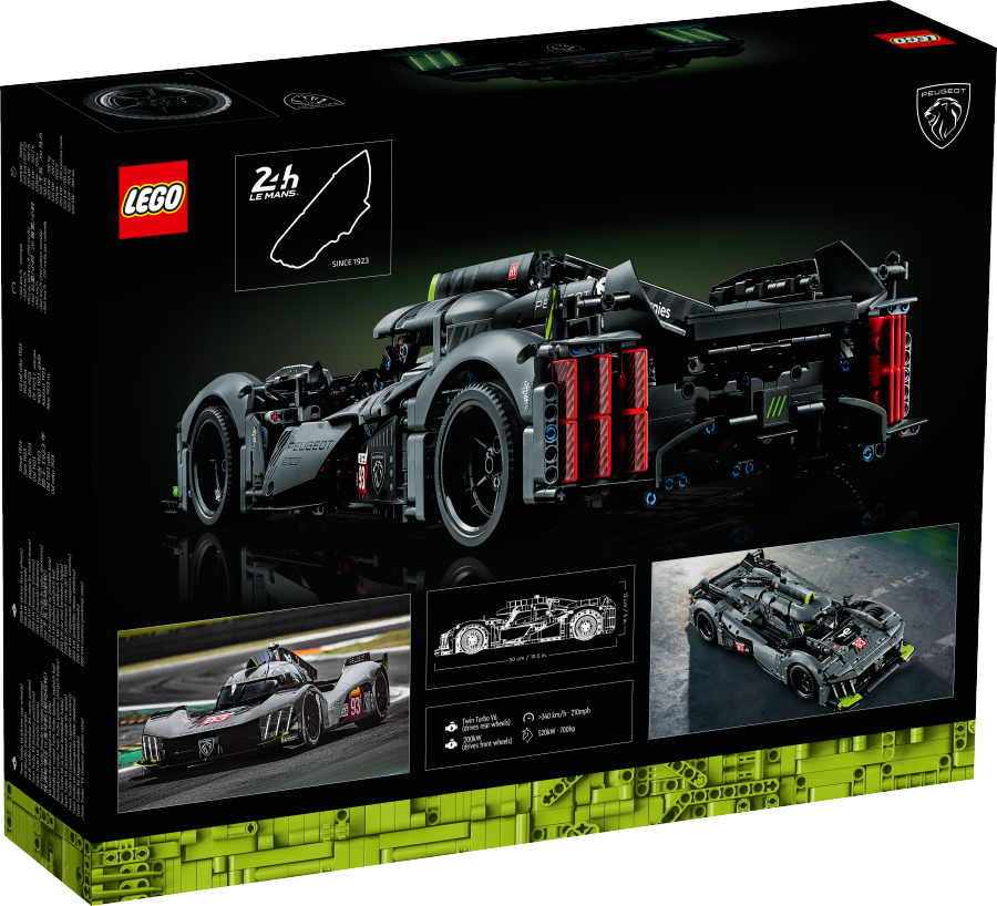 LEGO TECHNIC PEUGEOT 9X8 24H Le Mans Hybrid Hypercar 42156