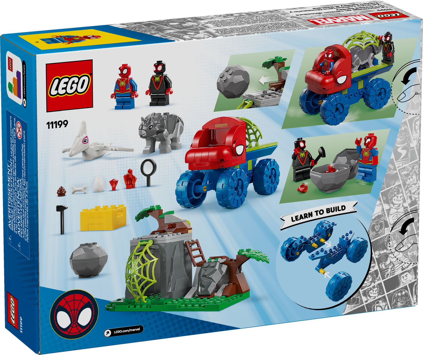 Lego Super Heroes 11199 Misja ratunkowa zespołu Spidey'ego w dinoterenówce