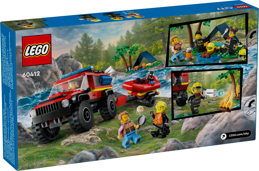 LEGO CITY Terenowy wóz strażacki z łodzią ratunkową 60412