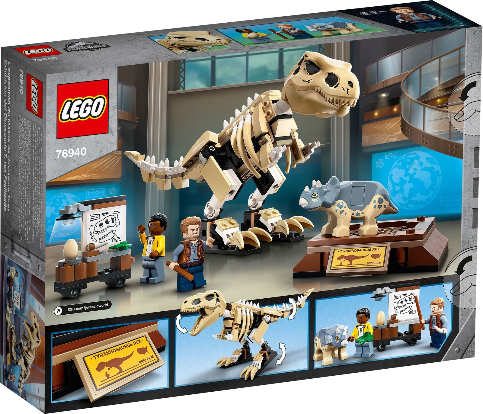 LEGO JURASSIC WORLD  Wystawa skamieniałości tyranozaura 76940