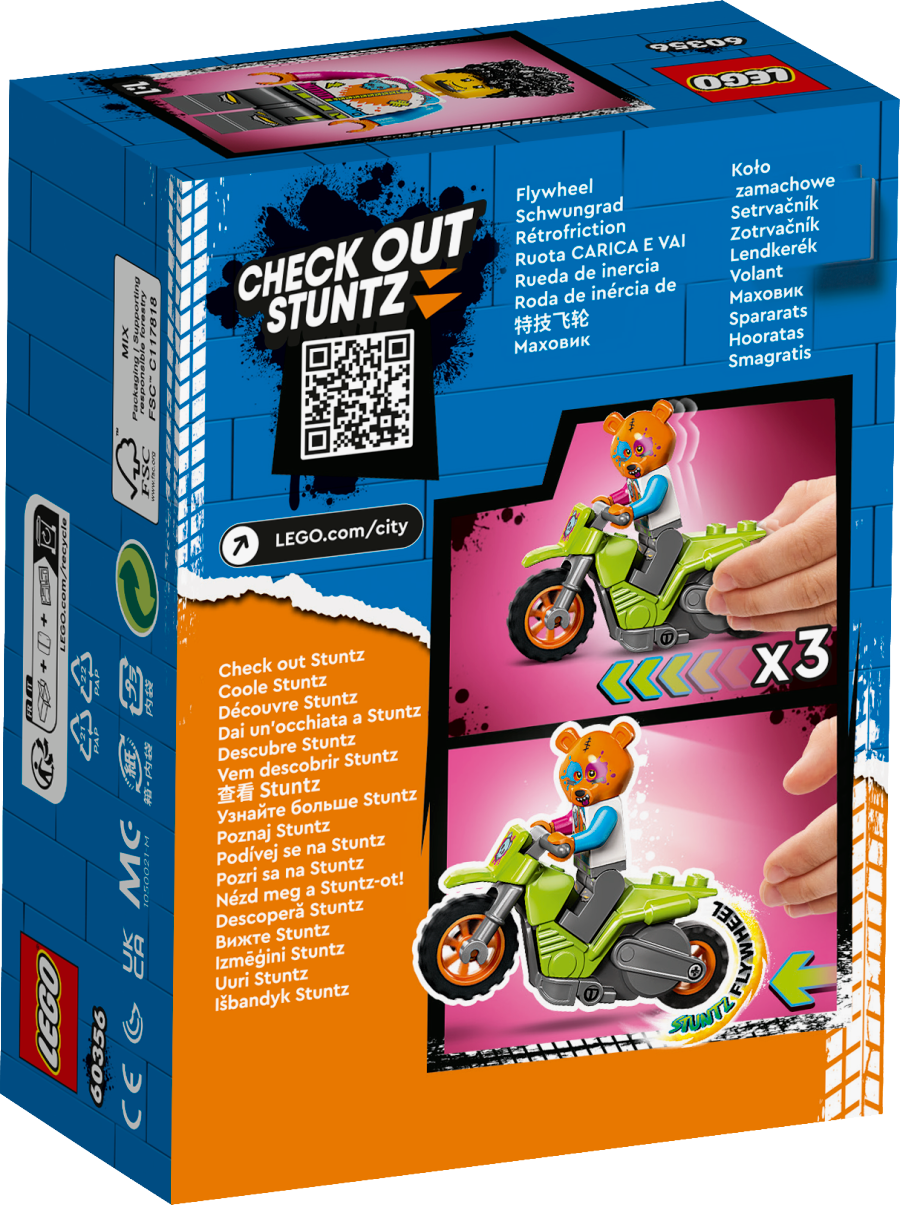 LEGO CITY Motocykl kaskaderski z niedźwiedziem 60356