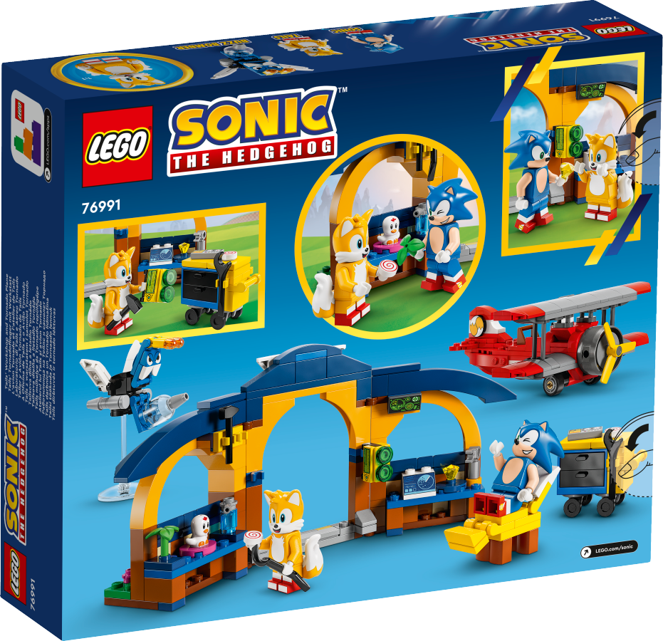 LEGO SONIC Tails z warsztatem i samolot Tornado 76991