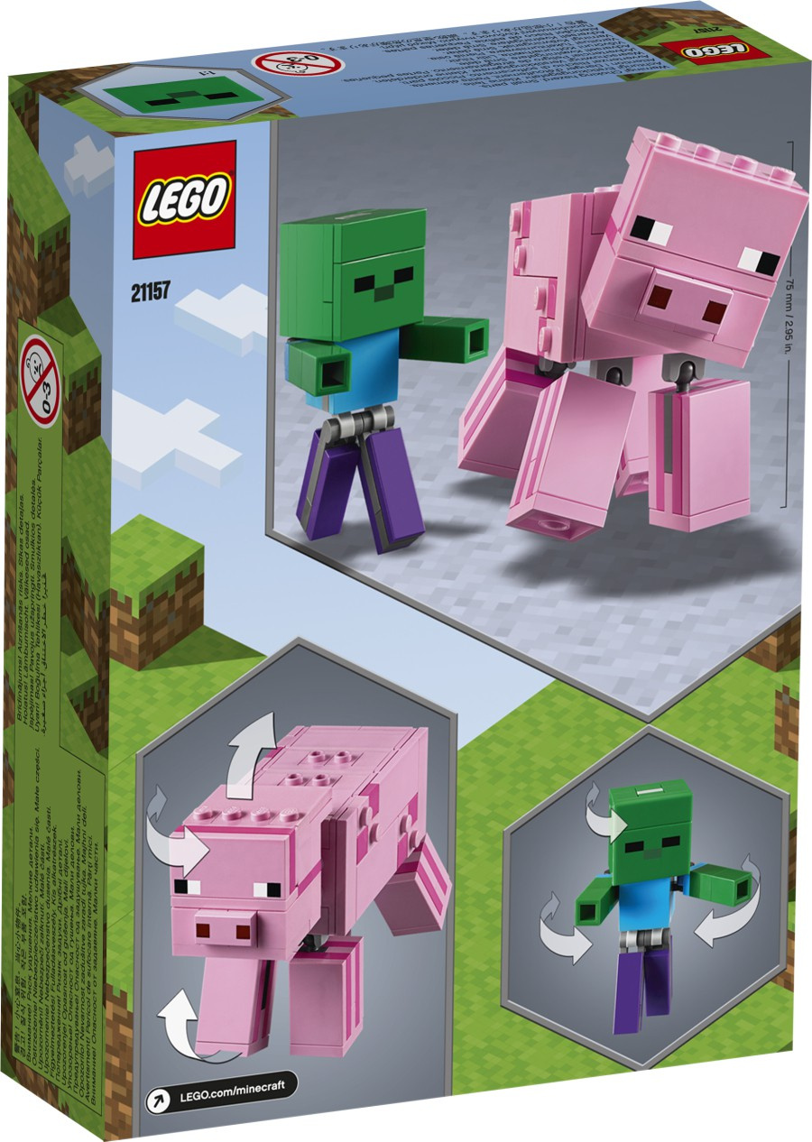 LEGO® MINECRAFT 21157 Minecraft BigFig - Świnka i mały zombie