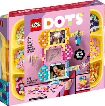 LEGO DOTS Ramki na zdjęcia w kształcie lodów i bransoletka 41956