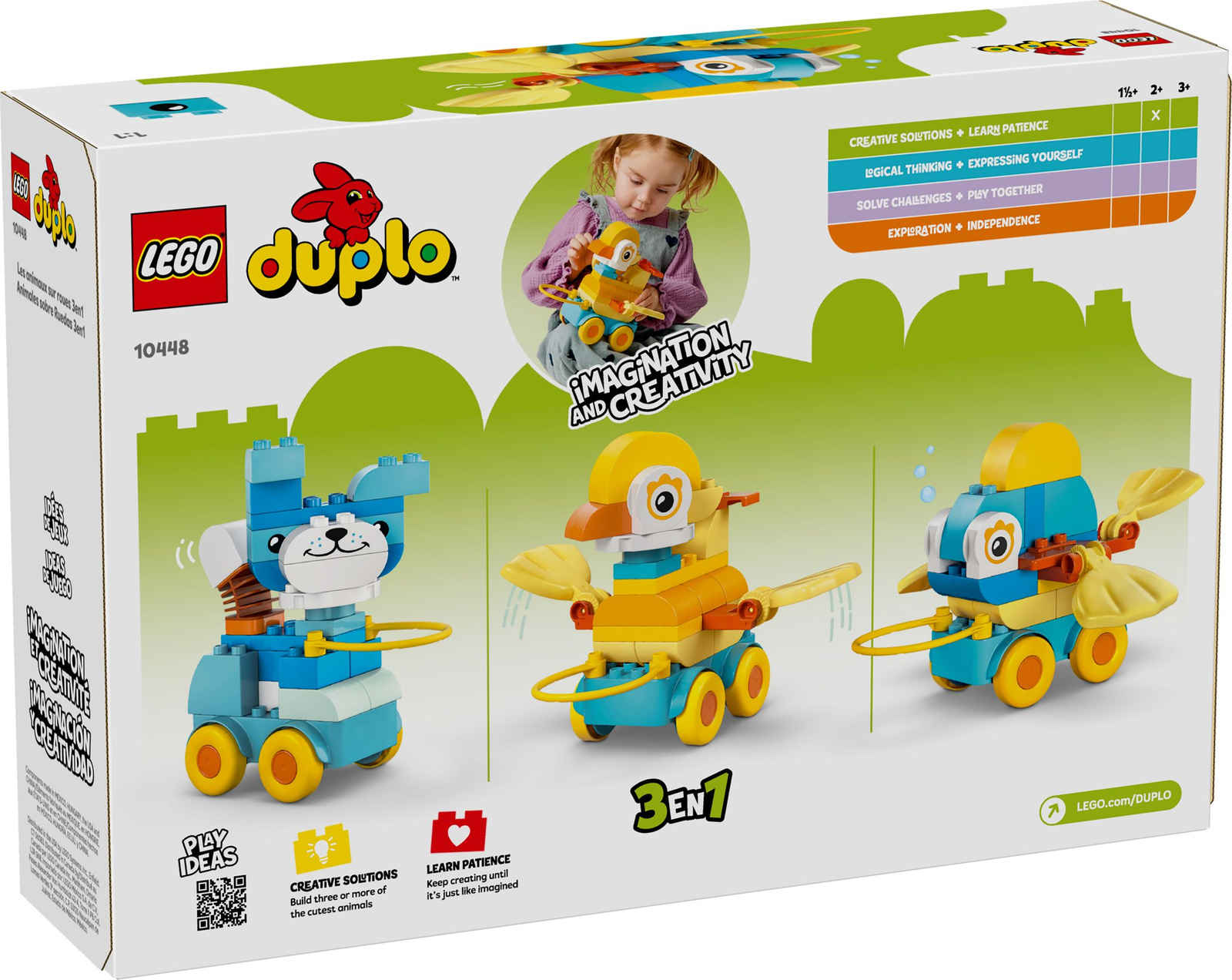 Lego Duplo 10448 3 w 1 Zwierzątka na kółkach