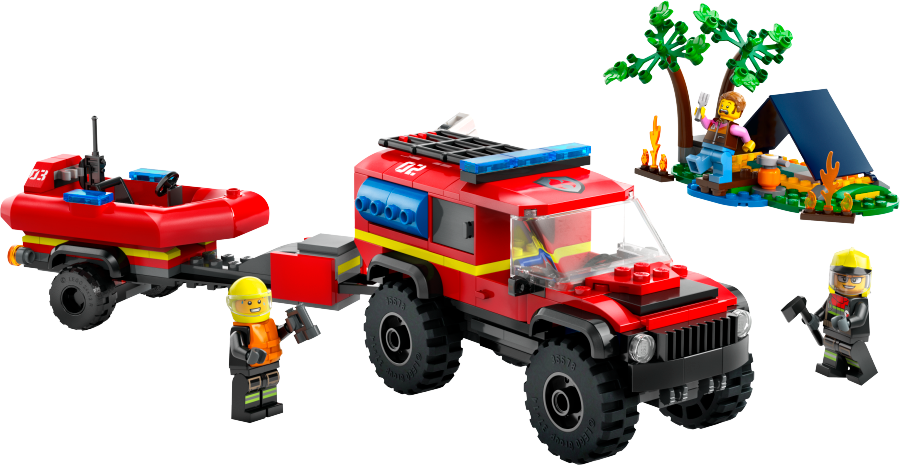 LEGO CITY Terenowy wóz strażacki z łodzią ratunkową 60412