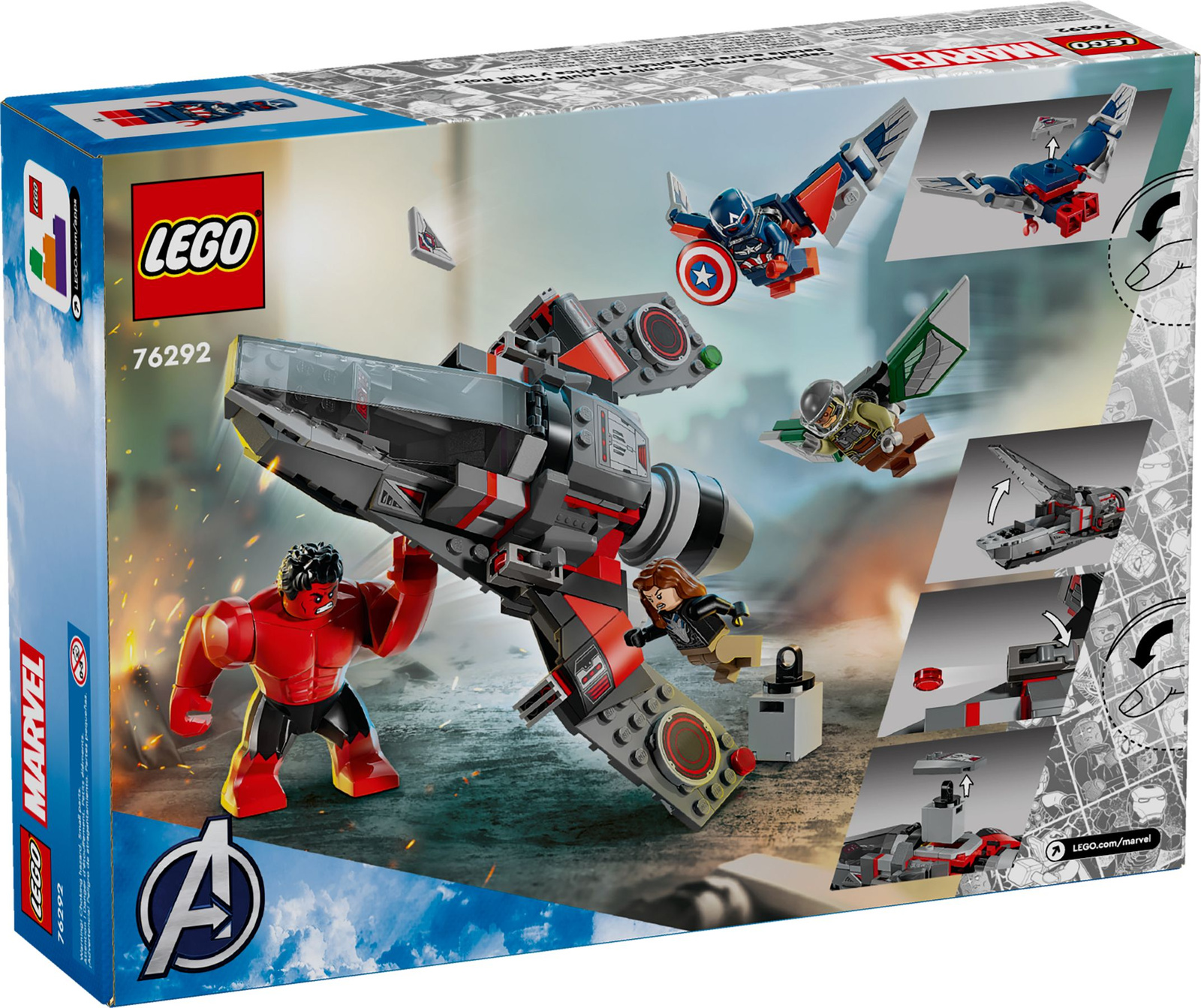 Lego Super Heroes 76292 Kapitan Ameryka kontra Czerwony Hulk — bitwa
