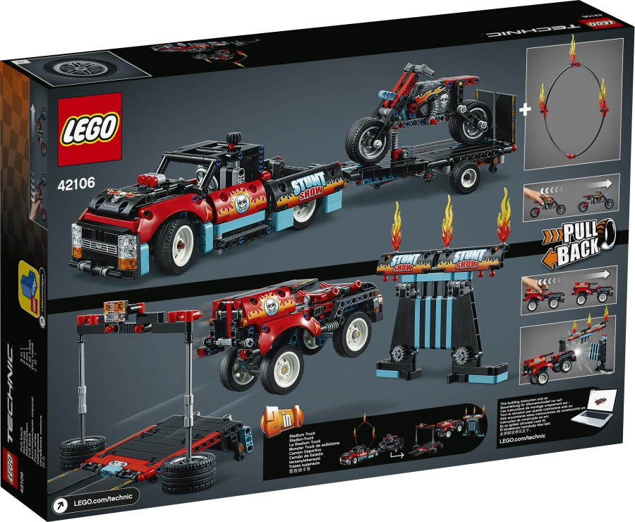 LEGO TECHNIC  Furgonetka i motocykl kaskaderski 42106