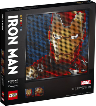 LEGO Art  Iron Man z wytwórni Marvel Studios 31199