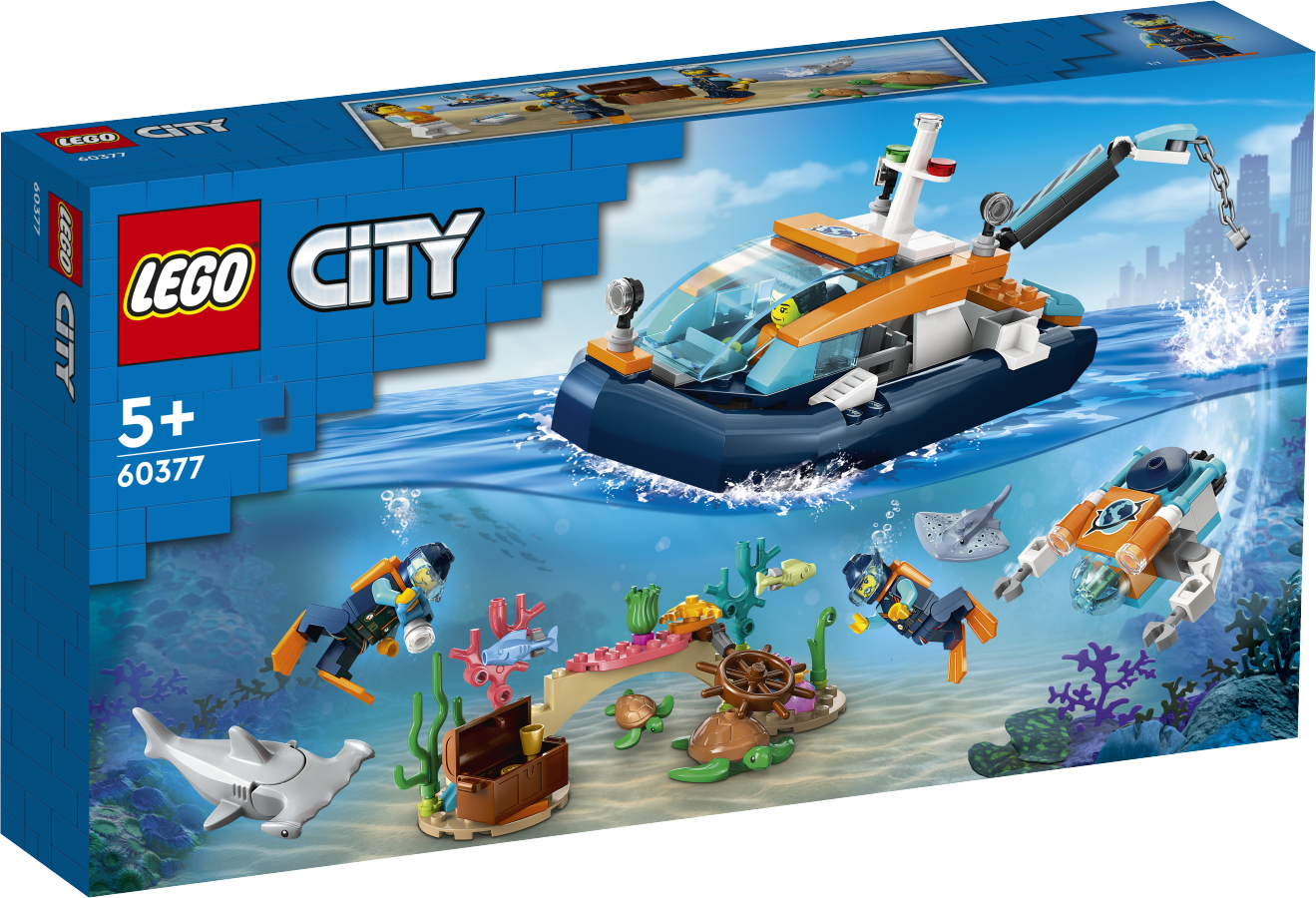 LEGO CITY Łódź do nurkowania badacza 60377