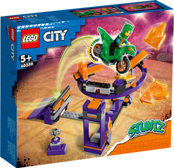 LEGO CITY Wyzwanie kaskaderskie – rampa z kołem do przeskakiwania 60359