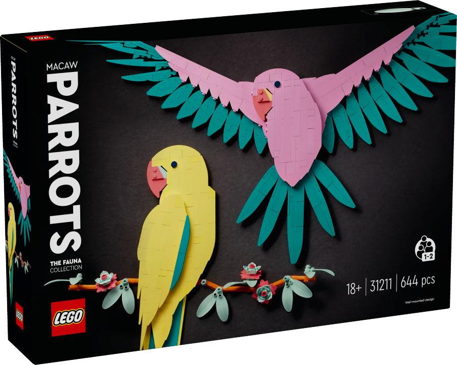 LEGO ART Kolekcja zwierząt — papugi ary 31211