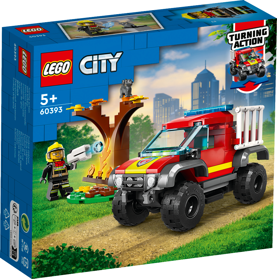 LEGO CITY Wóz strażacki 4x4 – misja ratunkowa 60393