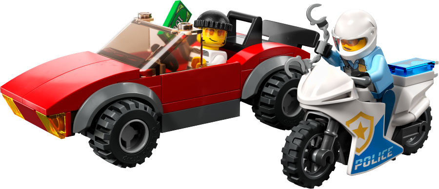 LEGO CITY Motocykl policyjny – pościg za samochodem 60392