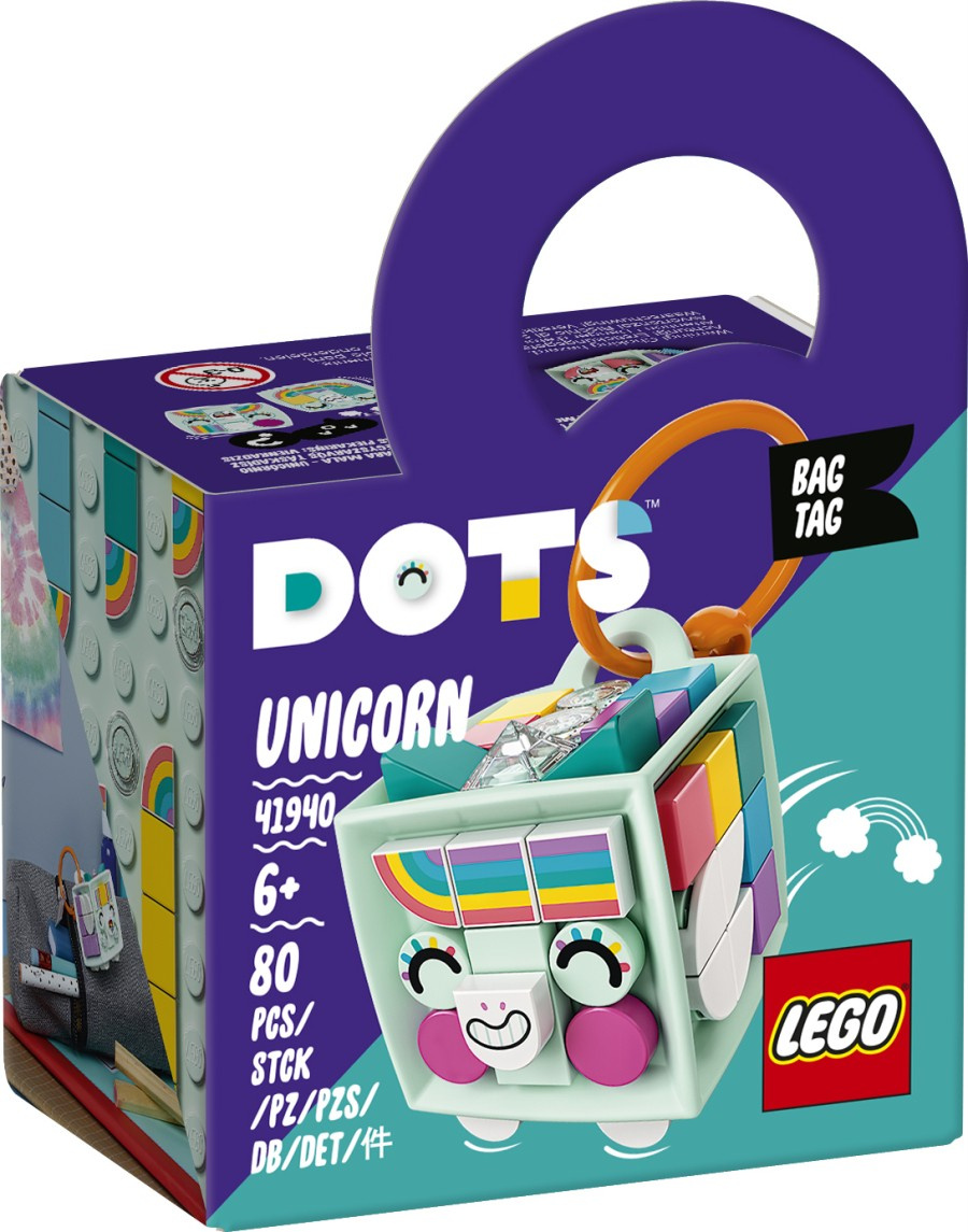 LEGO DOTS  Zawieszka z jednorożcem 41940