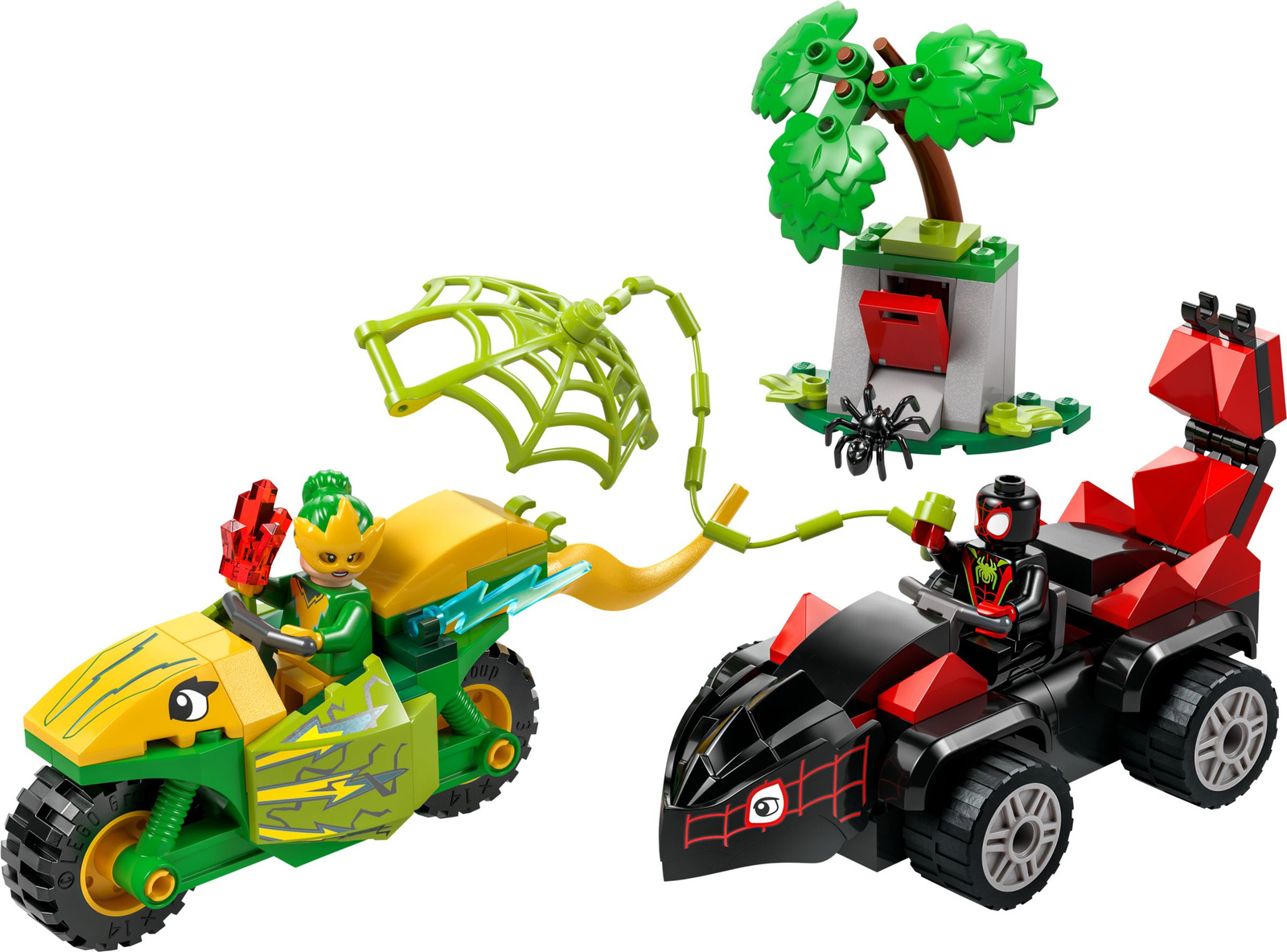 Lego Super Heroes 11198 Pościg Spina za Electro w dinopojeździe