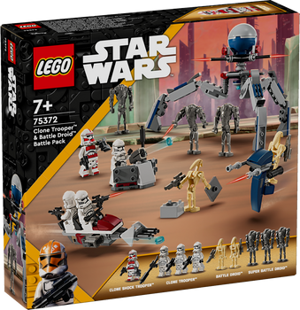 LEGO STAR WARS Zestaw bitewny z żołnierzem armii klonów™ i droidem bojowym™ 75372