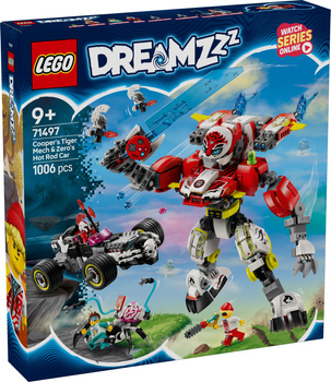 Lego DREAMZzz 71497 Tygrysi mech Coopera i hot rod Zero 