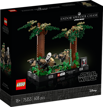 LEGO STAR WARS Diorama: Pościg na ścigaczu przez Endor 75353