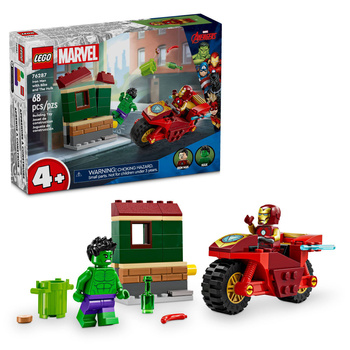 Lego Super Heroes 76287 Iron Man z motocyklem i Hulk